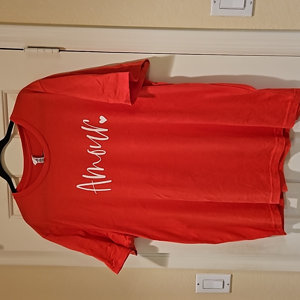 Modest Molly Bella Canvas Heathered Red Amour Tee Size 2xl